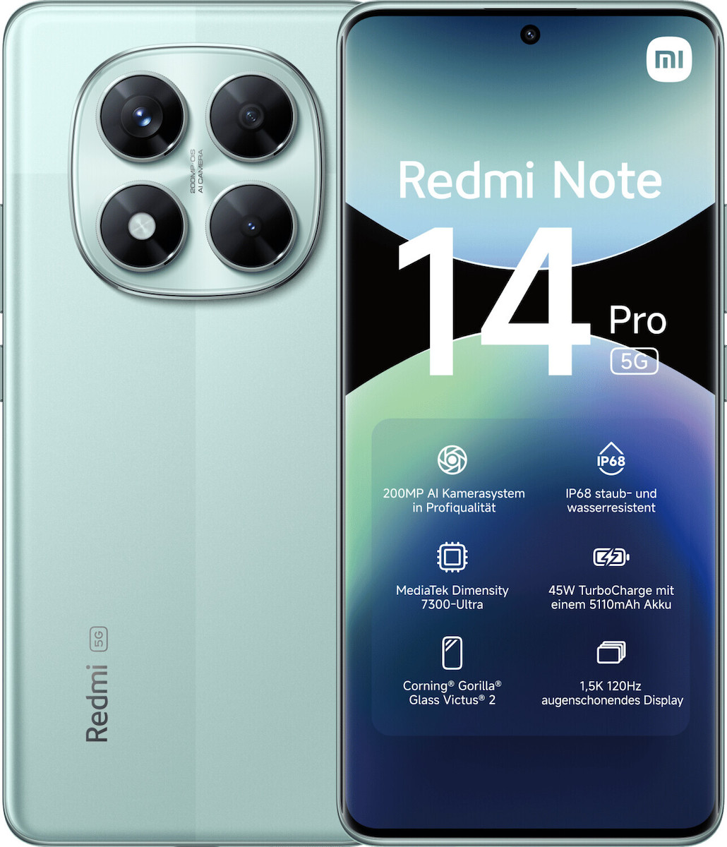 Xiaomi Redmi Note 14 Pro 5G Dual SIM NFC (8GB/256GB) Green EU