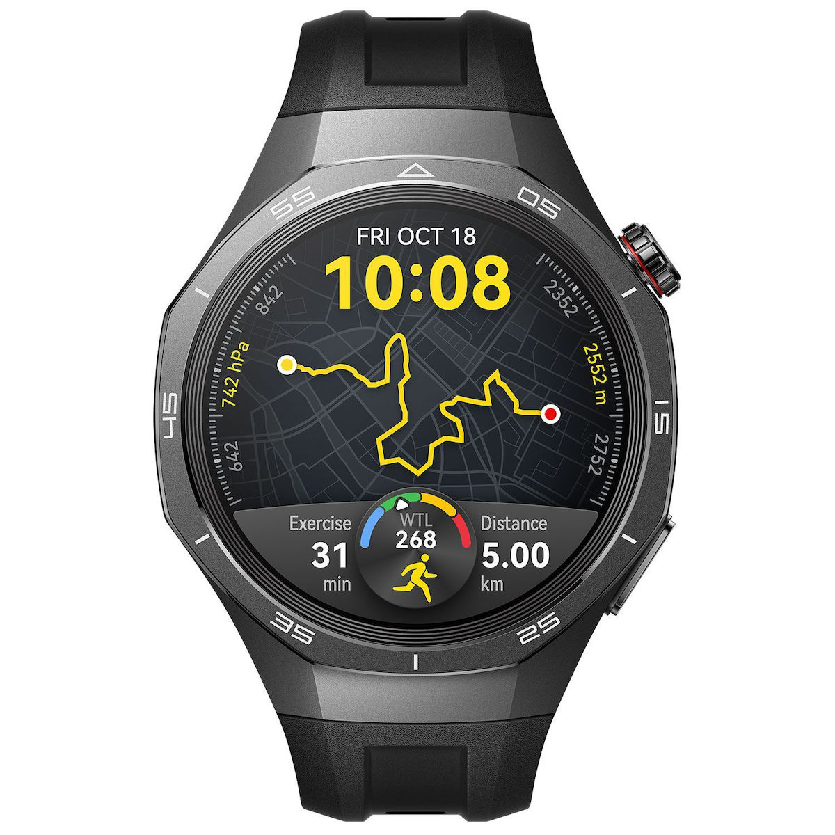 Huawei Watch GT 5 Pro Titanium 46mm Αδιάβροχο με Παλμογράφο (Μαύρο)