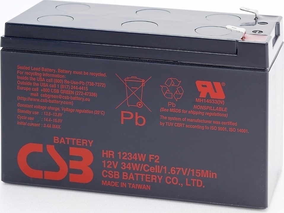 CSB HR1234W F2 12V 9Ah VRLA AGM Μπαταρία UPS