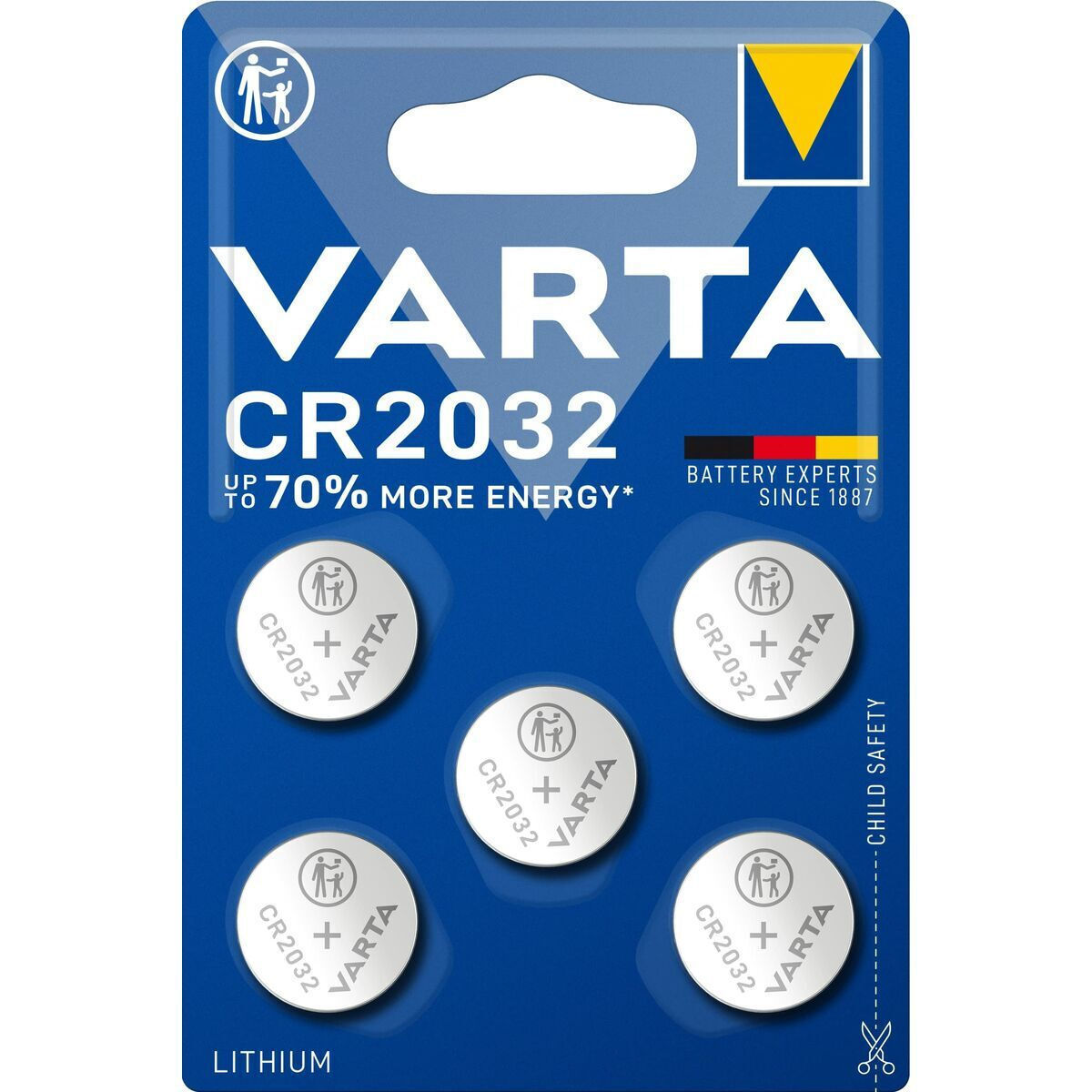 VARTA CR2032 3V Μπαταρίες Λιθίου – 5 Τεμάχια
