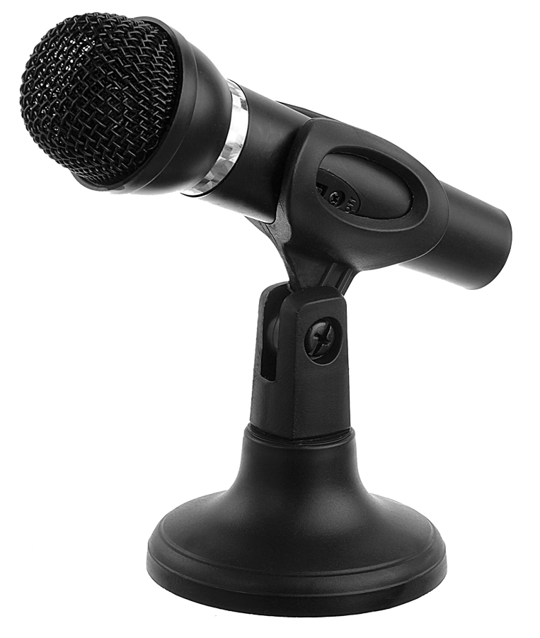 POWERTECH μικρόφωνο PT-859, με βάση, δυναμικό, 3.5mm, μαύρο - POWERTECH 31808