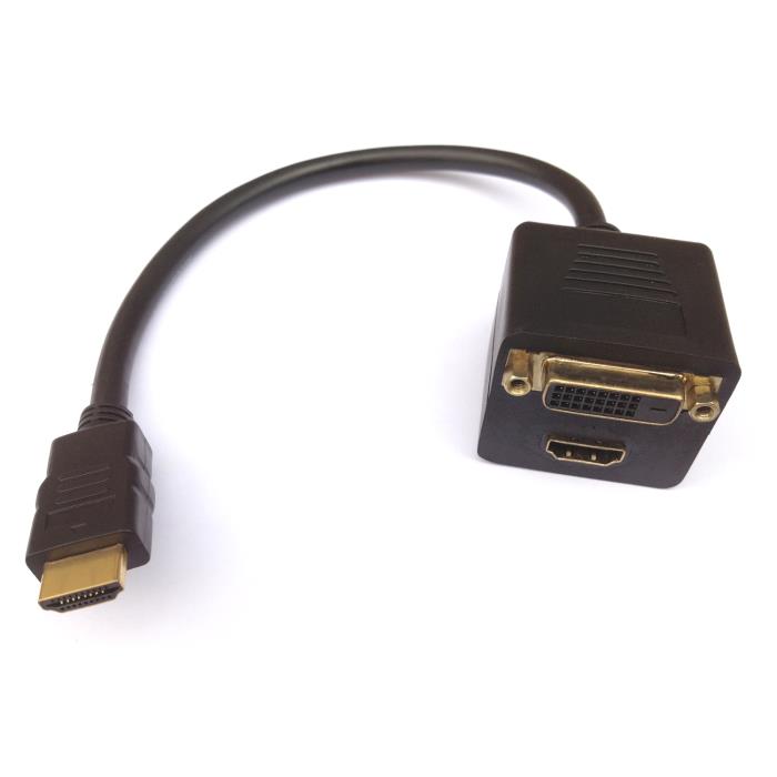 HDMI Splitter M to HDMI/DVI F Aculine AD-043 - ACULINE 210081