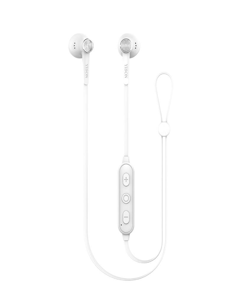 YISON Bluetooth earphones E13-WH με μικρόφωνο HD, Magnetic, 10mm, λευκά - YISON 75503