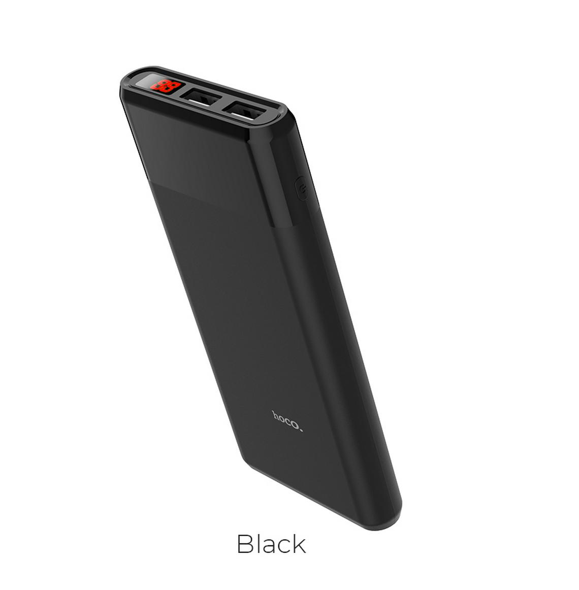 Power Bank Hoco B35C Entourage Mobile 12000 mAh Fast Charging με υποδοχή Micro-USB και 2 Θύρες USB Μαύρο