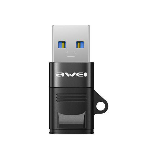 AWEI αντάπτορας USB 3.0 σε USB Type-C CL-13R, μαύρος - AWEI 41345