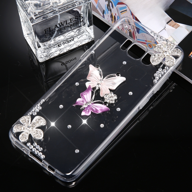 Θήκη Fevelove για Samsung Galaxy S8 Diamond Encrusted Flower Purple Butterfly