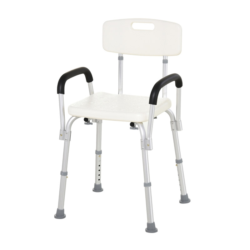Αντιολισθητική Καρέκλα Μπάνιου με Ρυθμιζόμενο Ύψος HOMCOM 72-0007 - 72-0007