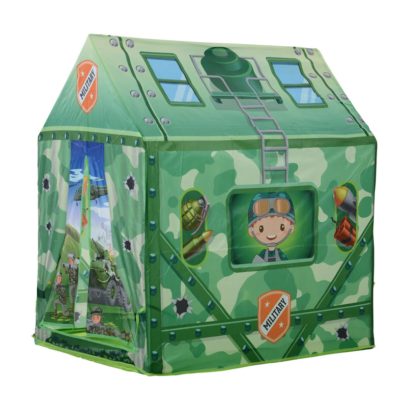 Παιδική Σκηνή 93 x 69 x 103 cm Camouflage Play Χρώματος Πράσινο HOMCOM 345-009 - 345-009