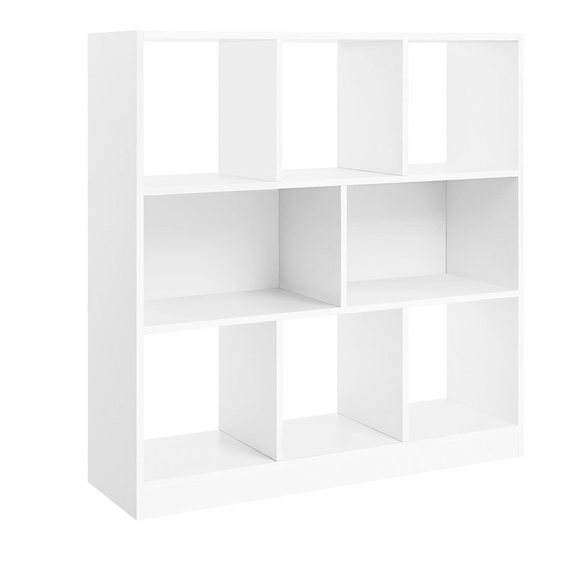 Ξύλινη Βιβλιοθήκη με 8 Ράφια 97.5 x 30 x 100 cm Χρώματος Λευκό VASAGLE LBC52WT - Songmics LBC52WT
