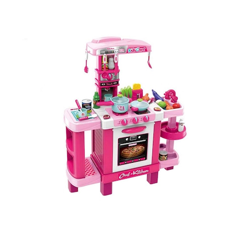 Παιδική Κουζίνα 78 x 29 x 87 cm με Αξεσουάρ Χρώματος Ροζ Hoppline HOP1001149-1 - HOP1001149-1