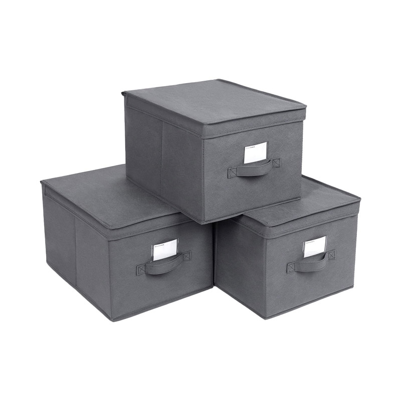 Σετ Πτυσσόμενα Υφασμάτινα Κουτιά Αποθήκευσης 30 x 40 x 25 cm 3 τμχ Songmics RFB03G - RFB03G