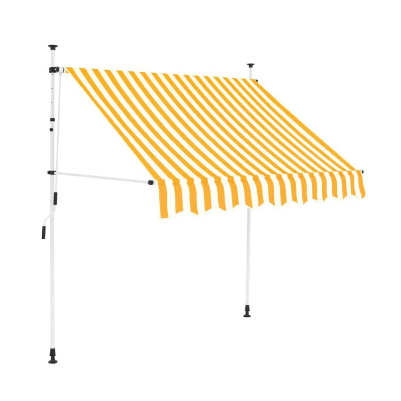 Χειροκίνητη Πτυσσόμενη Τέντα με Μανιβέλα 200 x 120 cm Χρώματος Κίτρινο Hoppline HOP1001018-1 - HOP1001018-1