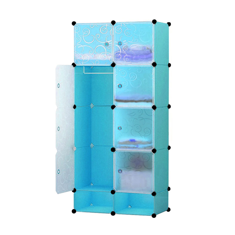 Σύστημα Αποθήκευσης - Πλαστική Ντουλάπα Χρώματος Γαλάζιο Hoppline HOP1000976-1 - HOP1000976-1