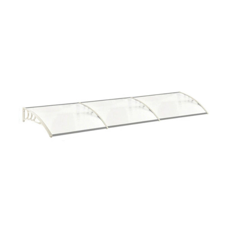 Τριπλό Πλαστικό Κιόσκι - Τέντα Πόρτας Εισόδου 300 x 90 cm Χρώματος Λευκό Hoppline HOP1000696-5 - HOP1000696-5