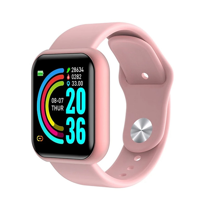 Smartwatch L18 με Μετρητή Καρδιακών Παλμών Χρώματος Ροζ SPM - L18-Pink