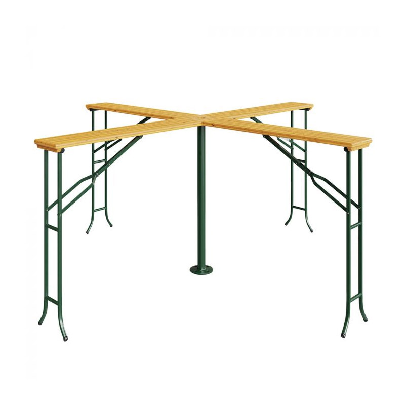 Μεταλλικό Πτυσσόμενο Τραπέζι- Bar Κήπου 4 Θέσεων 239.5 x 103 cm Hoppline HOP1001193 - HOP1001193