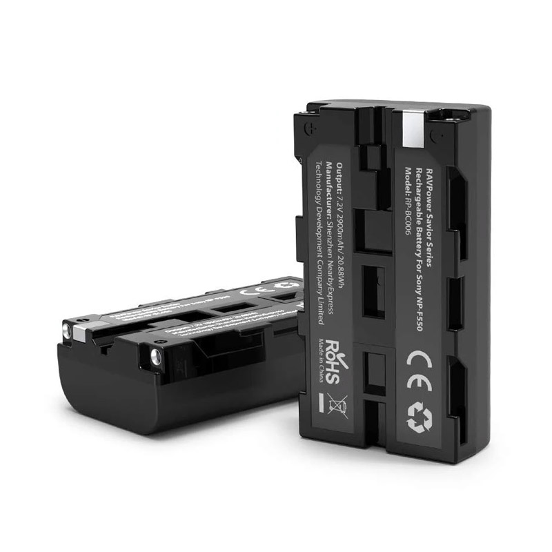 Σετ Επαναφορτιζόμενες Μπαταρίες Φωτογραφικών Μηχανών Sony 2900 mAh 7.2 V 2 τμχ RAVPower RP-BC006 - RP-BC006