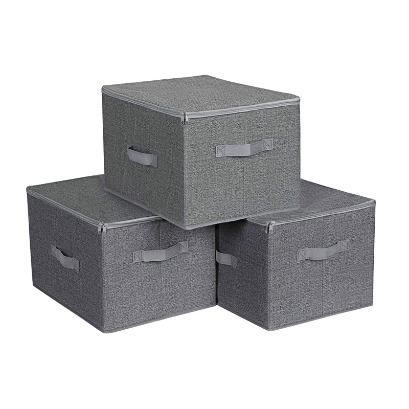 Σετ Πτυσσόμενα Υφασμάτινα Κουτιά Αποθήκευσης 30 x 40 x 25 cm 3 τμχ Songmics RYZB03G - RYZB03G