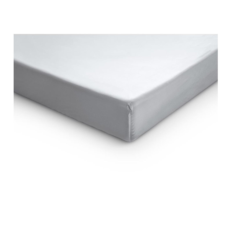 Υπέρδιπλο Σεντόνι από Βαμβακερό Σατέν με Λάστιχο 160 x 220 cm Χρώματος Λευκό Primaviera Deluxe 8720105610004 - 8720105610004