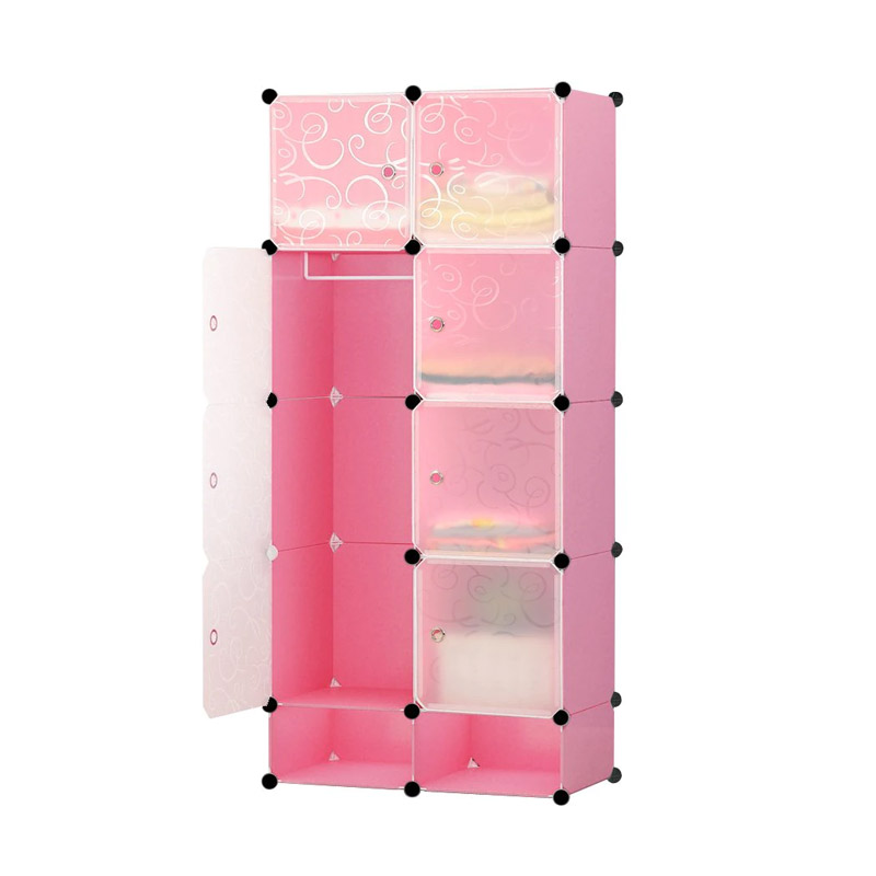 Σύστημα Αποθήκευσης - Πλαστική Ντουλάπα 70 x 35 x 150 cm Χρώματος Ροζ Hoppline HOP1000976-4 - HOP1000976-4
