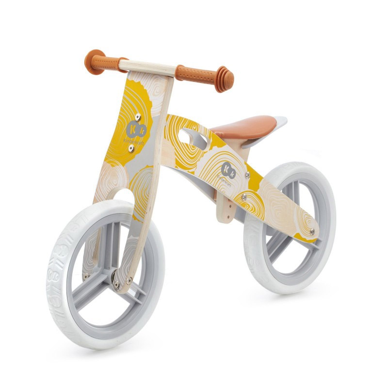 Παιδικό Ξύλινο Ποδήλατο Ισορροπίας KinderKraft Runner 2021 Χρώματος Κίτρινο KRRUNN00YEL0000 - KRRUNN00YEL0000