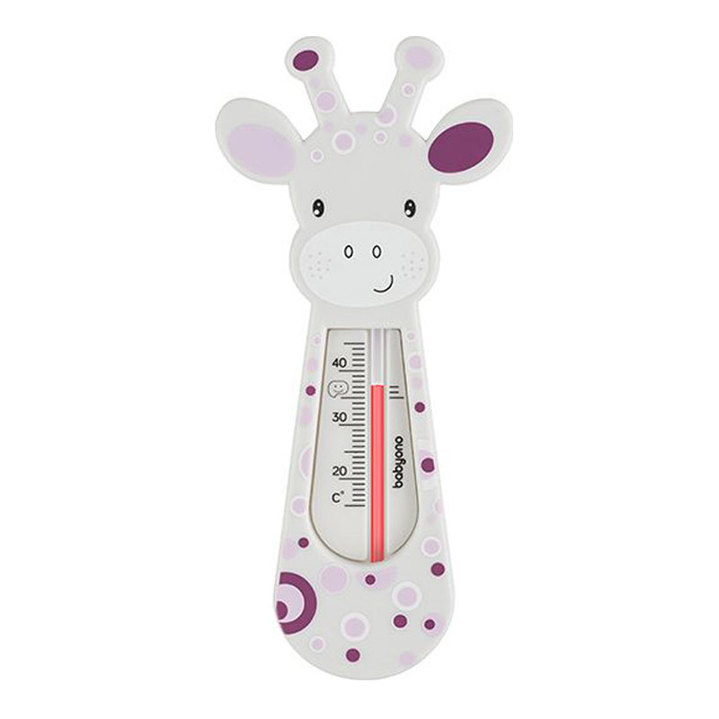 Αναλογικό Θερμόμετρο Μπάνιου για Μωρά Καμηλοπάρδαλη Χρώματος Μωβ Babyono BN776/02 - BN776/02