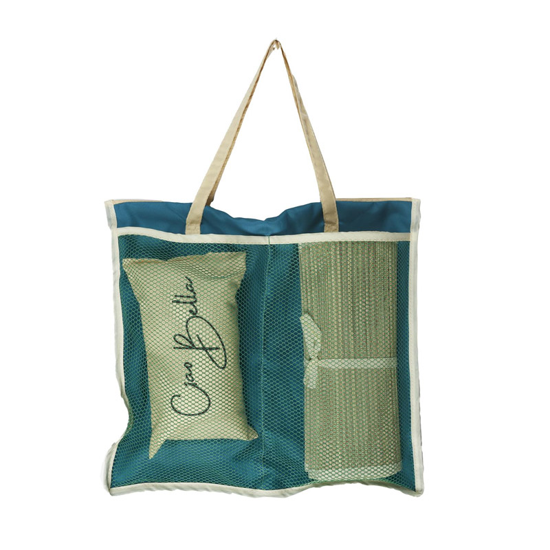 Τσάντα Θαλάσσης με Ψάθα και Μαξιλάρι Χρώματος Πράσινο JET LAG VO0002 - VO0002-Green