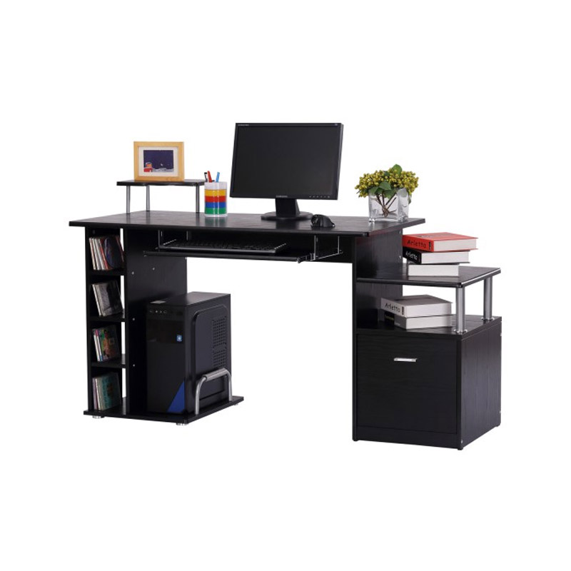 Ξύλινο Γραφείο με Θέση για Υπολογιστή και Πληκτρολόγιο 152 x 60 x 88 cm HOMCOM 920-013 - 920-013