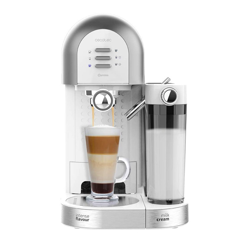 Ημιαυτόματη Καφετιέρα Espresso Power Instant-ccino 20 Chic Serie Bianca 20 Bar Χρώματος Λευκό Cecotec CEC-01594 - CEC-01594