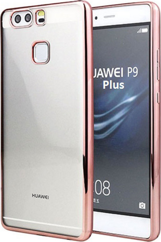 Θήκη Huawei P8 Lite Σιλικόνης Clear Electro Bumper Slim Fit 0.3mm - Ροζ