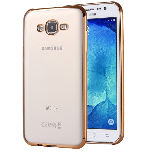 Θήκη Samsung Galaxy A3 2016 A310 Σιλικόνης Clear Electro Bumper Slim Fit 0.3mm - Χρυσή