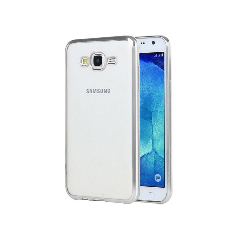 Θήκη Samsung Galaxy J5 J500 Σιλικόνης Clear Electro Bumper Slim Fit 0.3mm - Ασημί