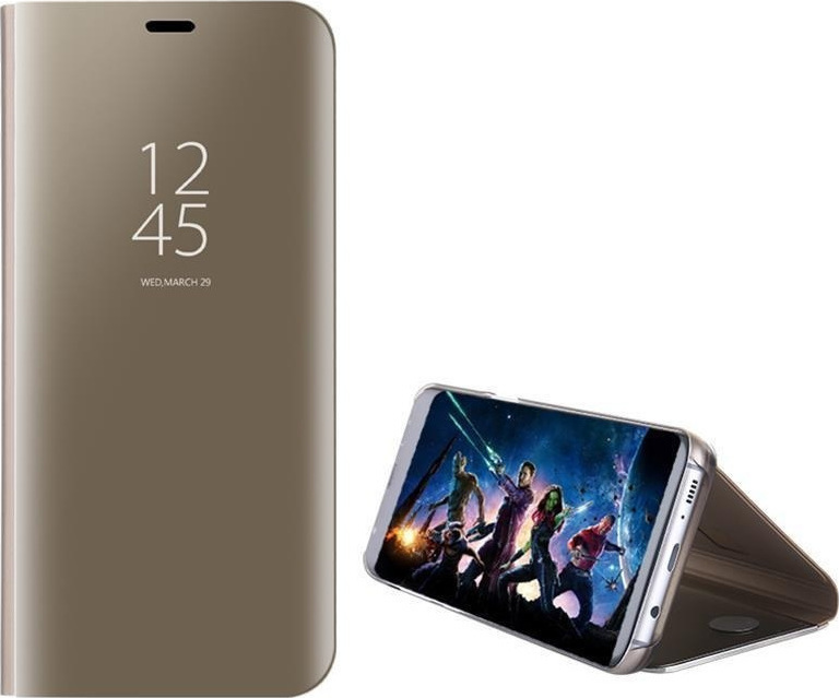 Θήκη Clear View Flip Case για Samsung Galaxy S20 Plus Gold