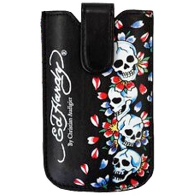 ED HARDY ΘΗΚΗ UNIVERSAL TIKI SKULLS BLACK SIZE M OR