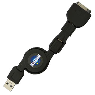 VOLTE-TEL USB 3in1 ΦΟΡΤΙΣΤΗΣ-DATA Mini  USB + Micro USB + IPHONE 30-PIN VCD-03 BLACK