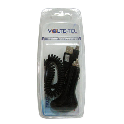 VOLTE-TEL MICRO USB (USB SPIRAL ΦΟΡΤΙΣΤΗΣ VCU02+ΦΟΡΤΙΣΤΗΣ ΑΥΤΟΚΙΝΗΤΟΥ VCU032 1000mA)