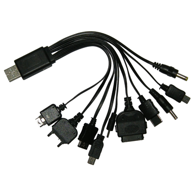 USB ΦΟΡΤΙΣΤΗΣ ΜΕ 10 ΚΟΝΕΚΤΟΡΕΣ 2100mA + DATA IPHONE 30-PIN VTU10
