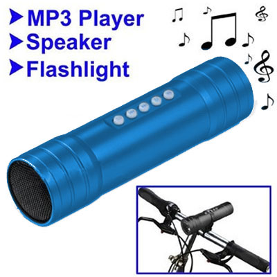 MP3(mSD 4GB)SPEAKER ΦΑΚΟΣ-ALARM H/F-ΒΑΣΗ ΠΟΔΗΛΑΤΟΥ VT-LED7 BLUE