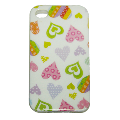 VOLTE-TEL ΘΗΚΗ IPHONE 4G/4S FACEPLATE WHITE WITH HEARTS V025