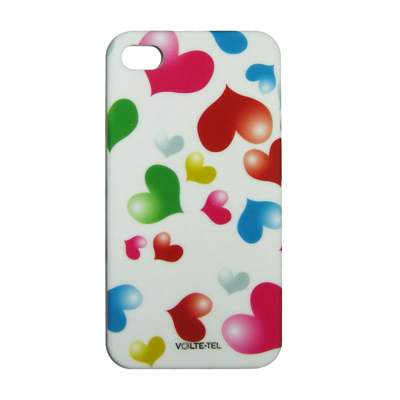 VOLTE-TEL ΘΗΚΗ IPHONE 4G/4S FACEPLATE COLOURFUL HEARTS V042