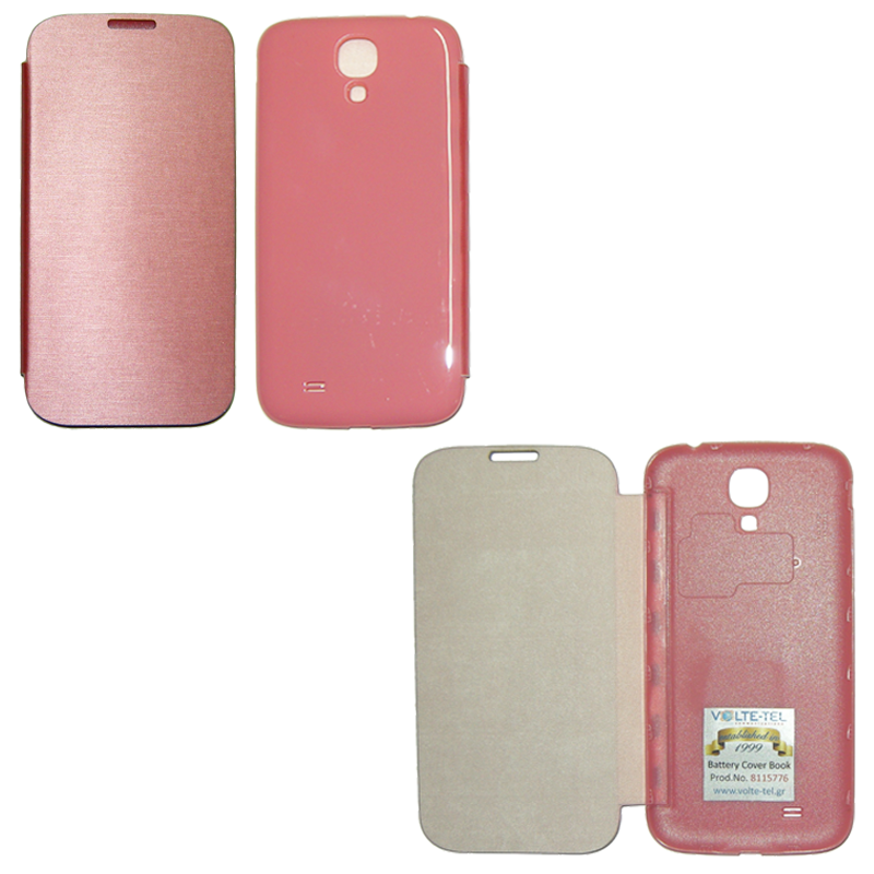 VOLTE-TEL ΘΗΚΗ SAMSUNG S4 I9505 BATTERY COVER BOOK PINK