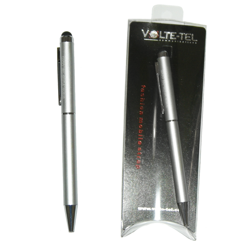 STYLUS TOUCH PEN 2in1 + ΣΤΥΛΟ UNIVERSAL VOLTE-TEL SILVER