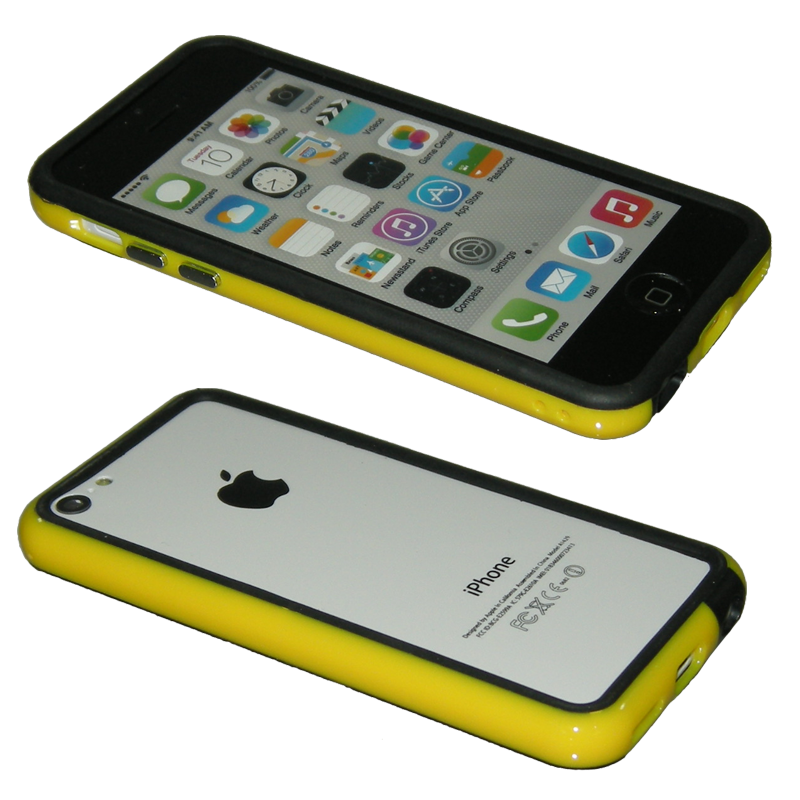 VOLTE-TEL ΘΗΚΗ IPHONE 5C BUMPER METAL BUTTON YELLOW-BLACK