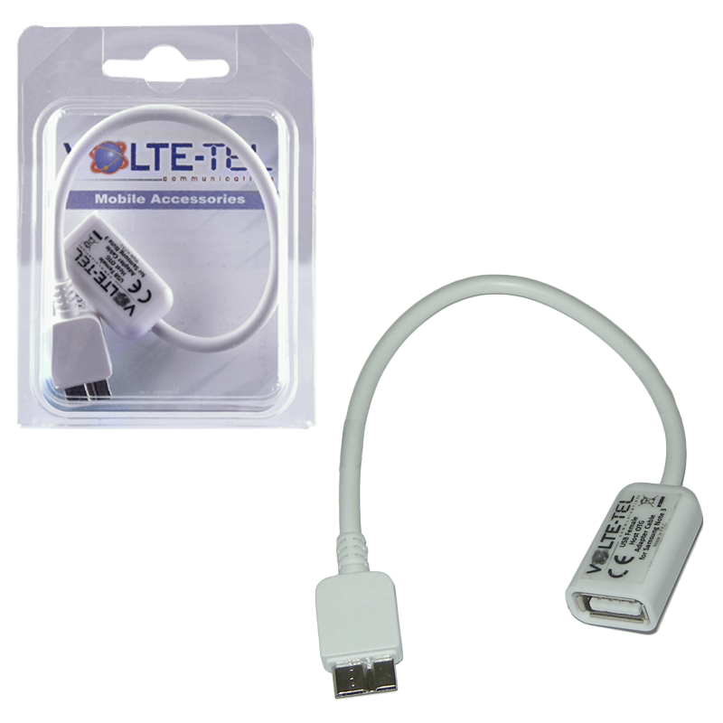 ΚΑΛΩΔΙΟ SAMSUNG N9005 GALAXY NOTE 3 ΣΕ USB 3 OTG WHITE VOLTE-TEL