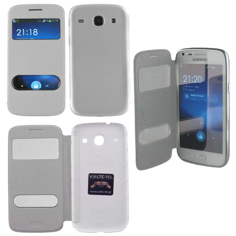 VOLTE-TEL ΘΗΚΗ SAMSUNG CORE I8260 BATTERY COVER VIEW WHITE