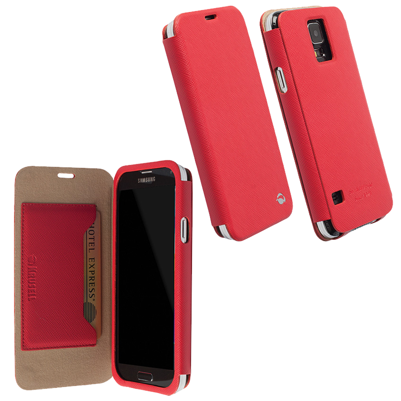 KRUSELL ΘΗΚΗ SAMSUNG S5 G900F LEATHER MALMO FLIPCOVER RED