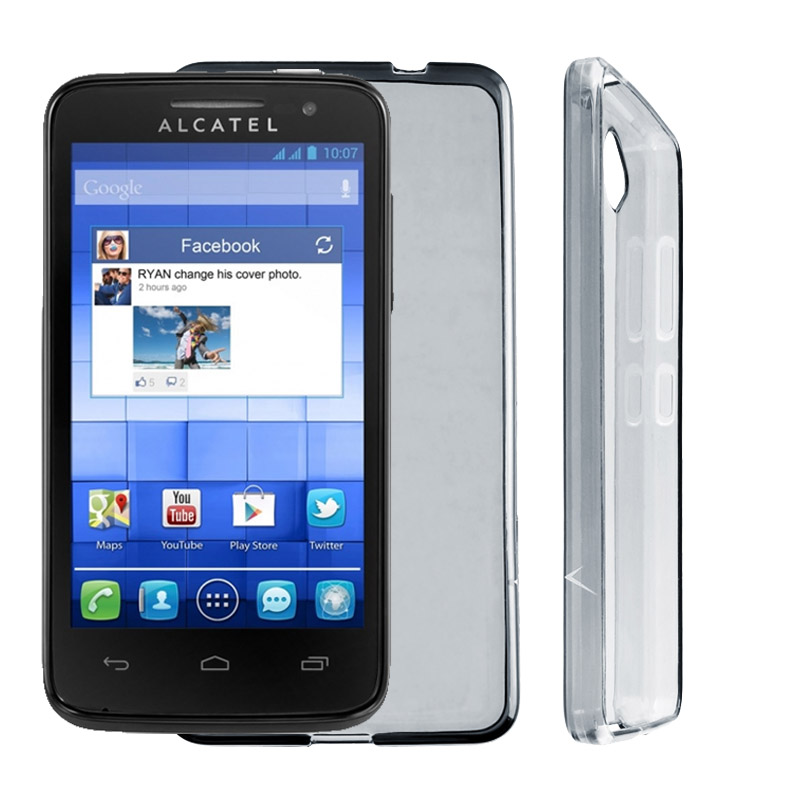 VOLTE-TEL ΘΗΚΗ ALCATEL ONE TOUCH M' POP 5020D SLIMCOLOR TPU ΔΙΑΦΑΝΗ ΓΚΡΙ