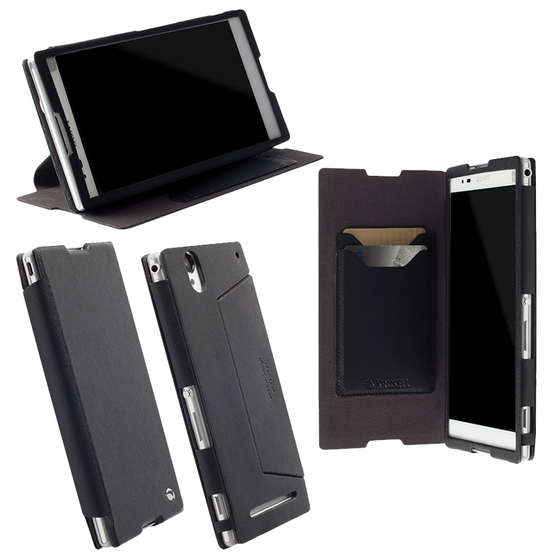KRUSELL ΘΗΚΗ SONY T2 ULTRA LEATHER MALMO FLIPCOVER STAND BLACK