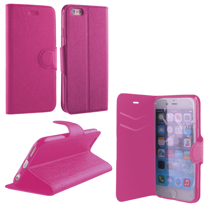 VOLTE-TEL ΘΗΚΗ IPHONE 6S/6 4.7" LINE LEATHER-TPU BOOK STAND PINK