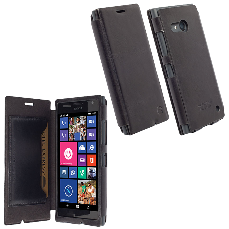 KRUSELL ΘΗΚΗ NOKIA LUMIA 730 LEATHER FLIPCOVER KIRUNA BLACK